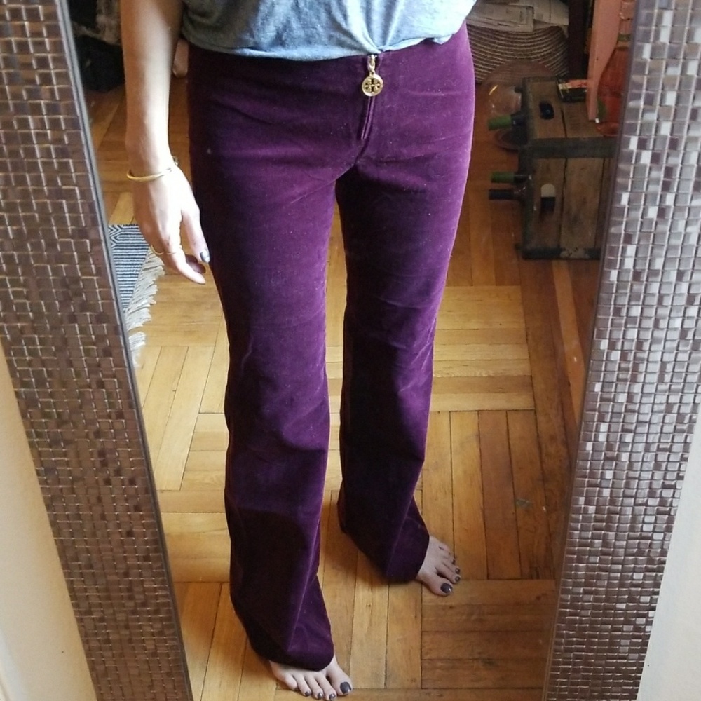 Tory Burch violet velvet pants